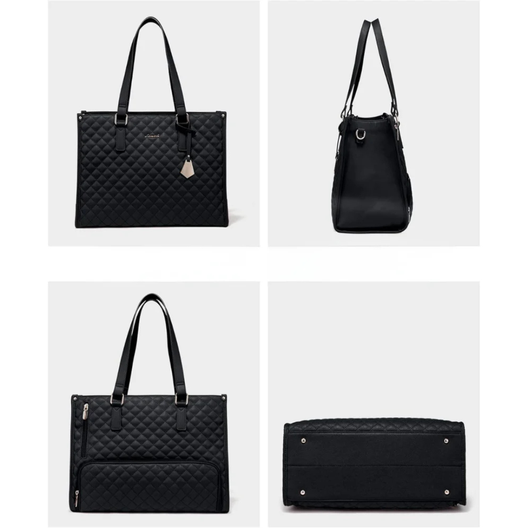 LuxeCarry™ | Alt-i-en Tas til Arbejde, Frokost og Laptop
