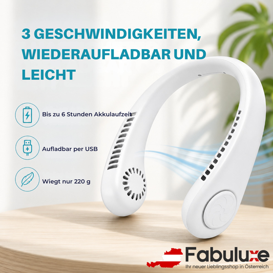 NeckBreeze™ | Halte dich kühl – ohne einen Ventilator in der Hand zu halten