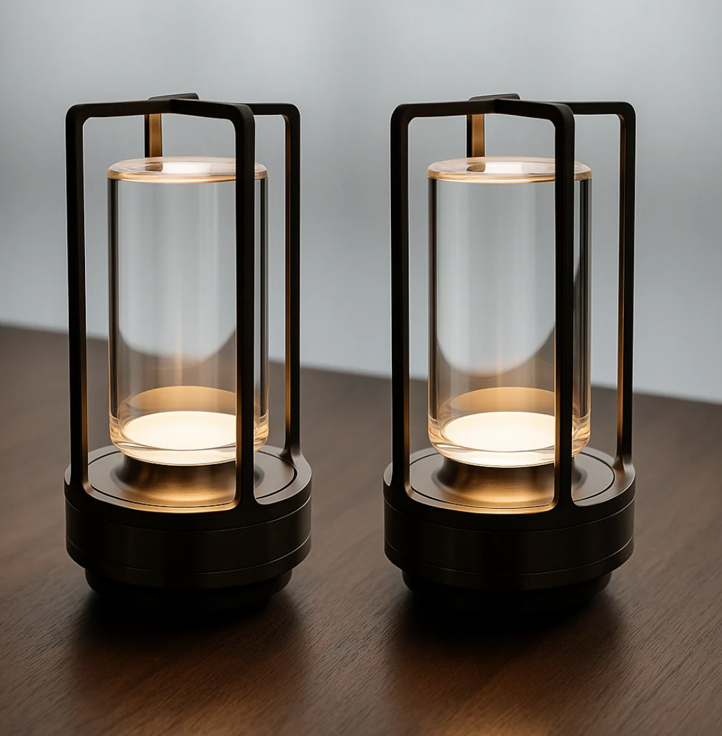 Éclat de Lune™ | Trådløs designlampe i krystal og metal