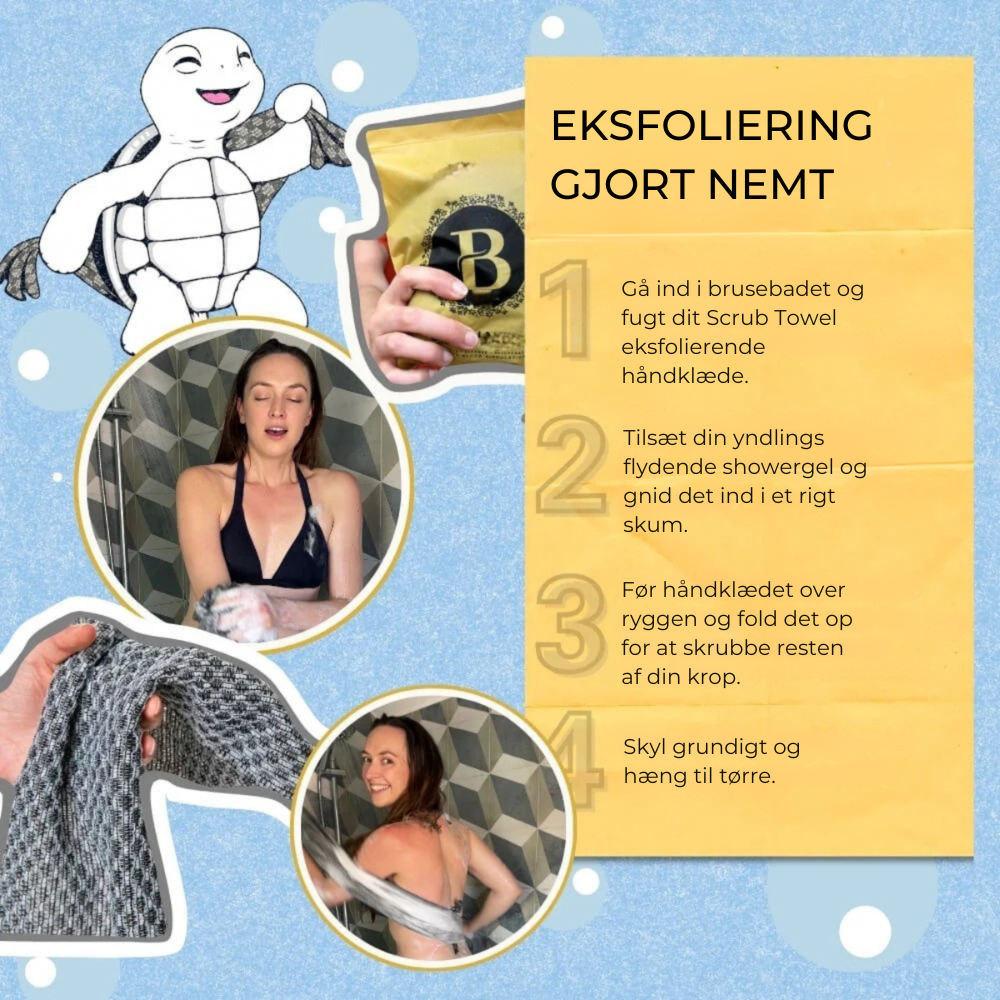 ScrubTowel™ | Få en ryg der bliver ordentligt ren