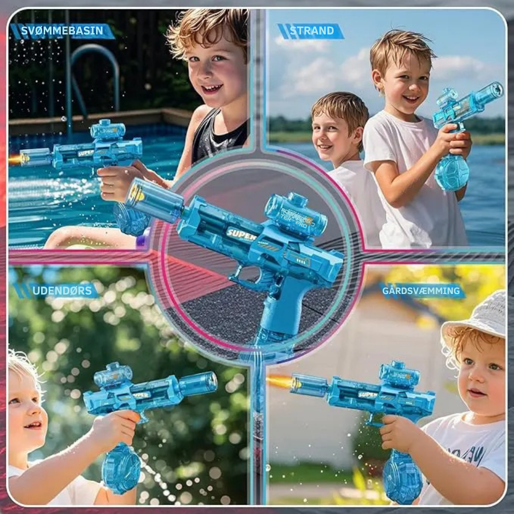AquaBlaster™ Pro | Gør sommerens vandkampe vildere og sjovere