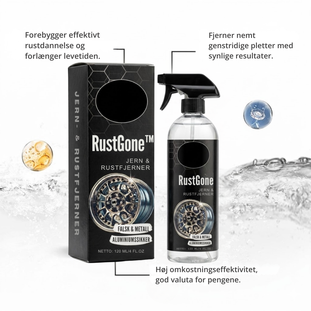 RustGone™ | Rustfjerner spray til bil og metaloverflader