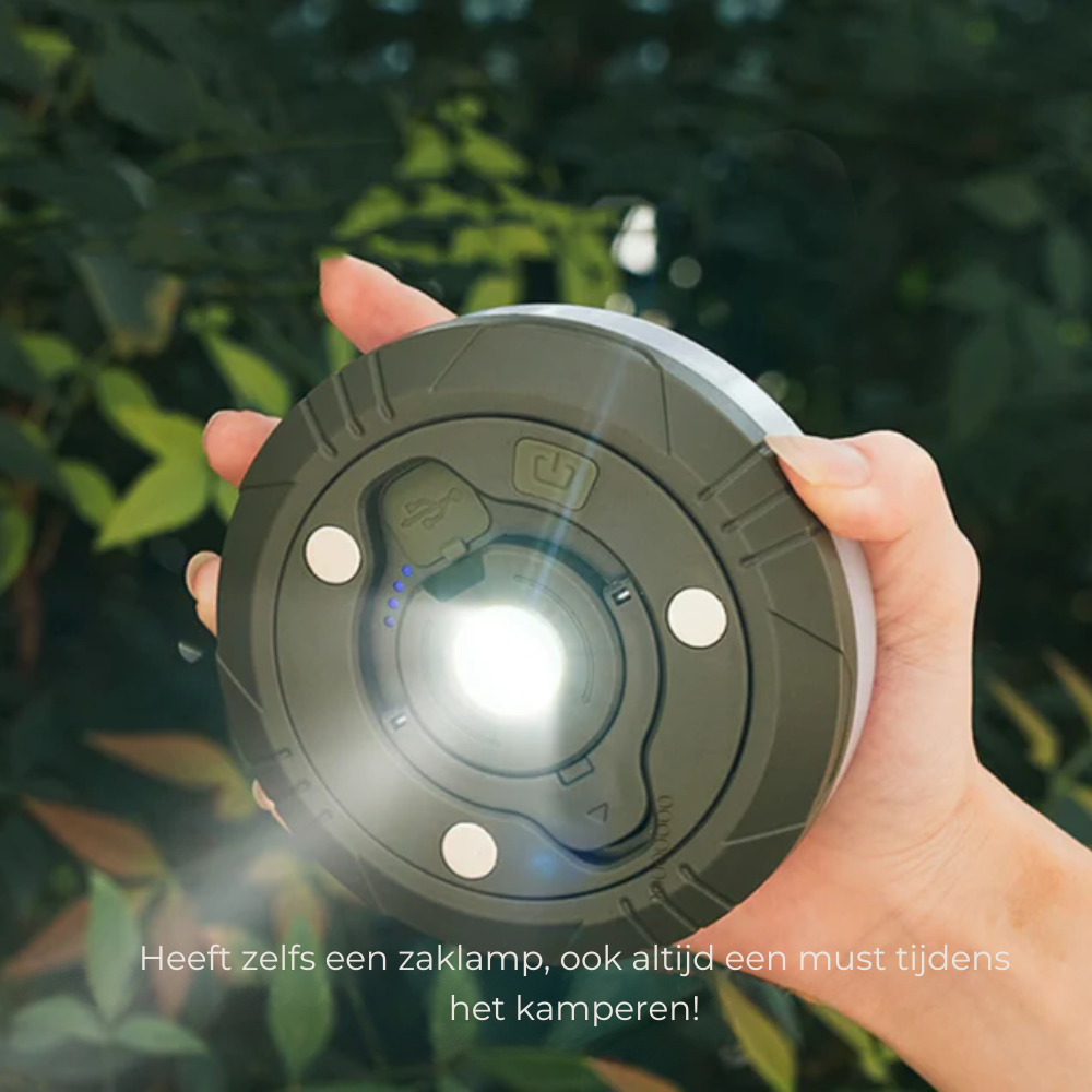 CampLamp™ | All-One - Atmosfærisk lys, Lommelygte OG Powerbank