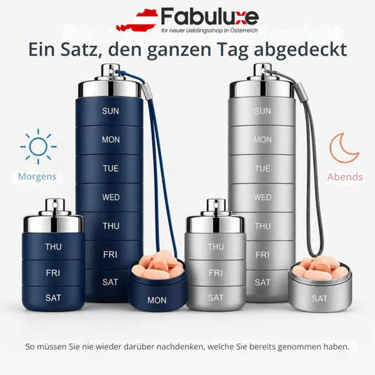 PillMate™ | Elegante Wochenorganisation für Medikamente und Nahrungsergänzungsmittel