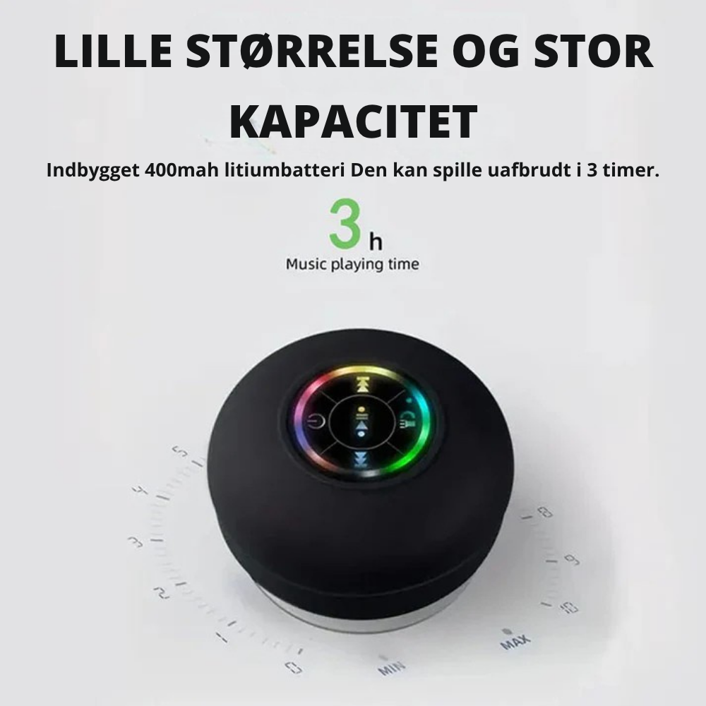 AquaBeats™  | forvandler dit brusebad til en koncert med kraftfuld lyd og et LED-lysshow.