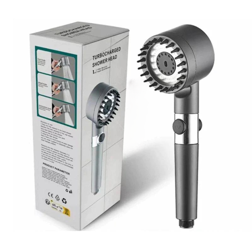 PowerJet™ | 4 i 1 massage- og Hudskønheds Multifunktions Brusehoved