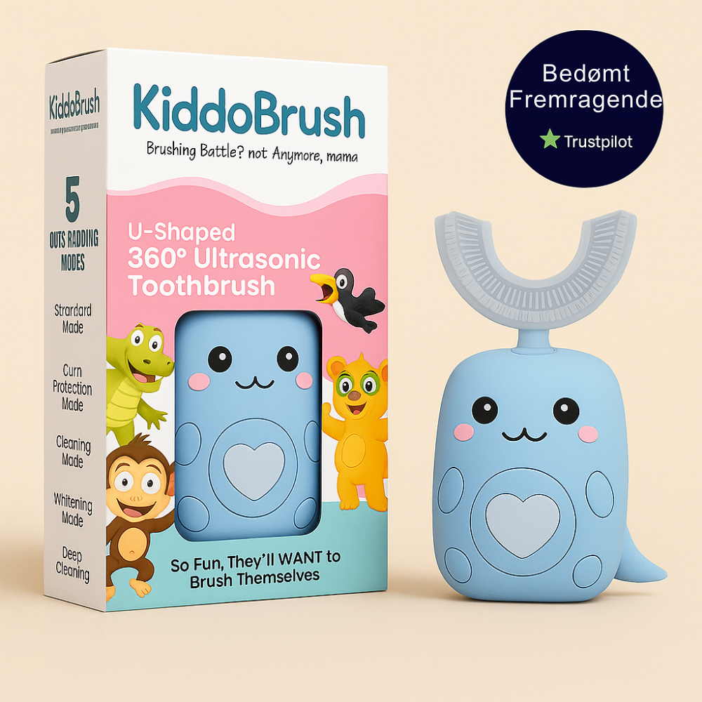 KiddoBrush™ | Slut med tandbørstnings-kampe derhjemme