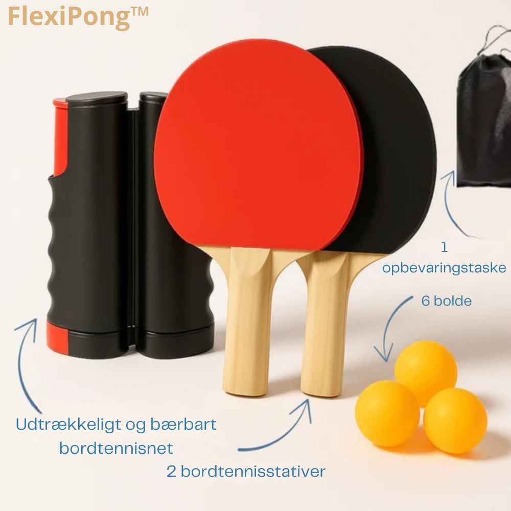 FlexiPong™ | Spil bordtennis hvor som helst, når som helst