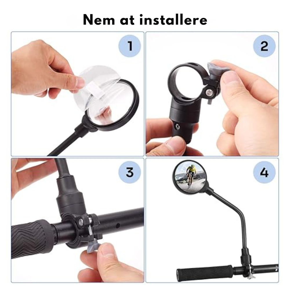 BikeMirror™ | Se hvad der sker bag dig uden at miste fokus fremad