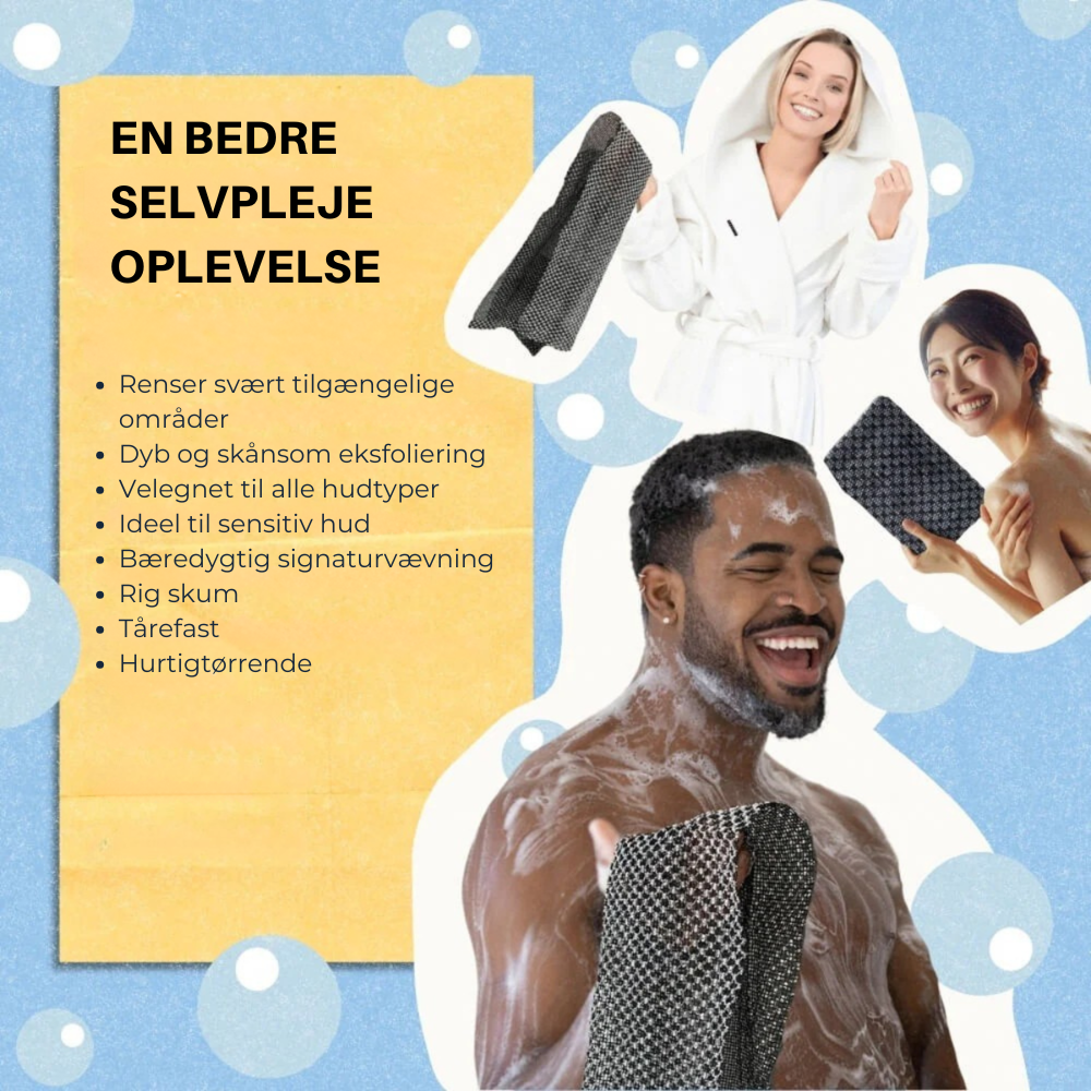 ScrubTowel™ | Få en ryg der bliver ordentligt ren