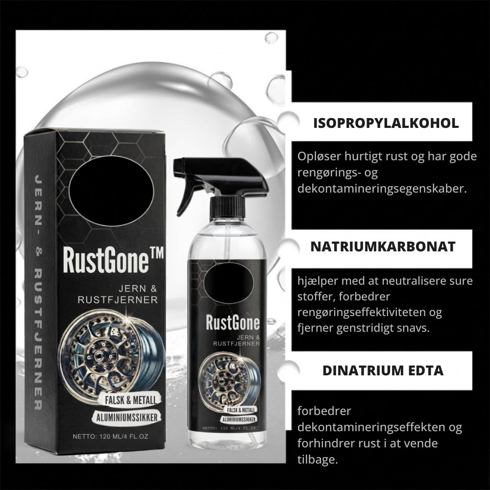 RustGone™ | Rustfjerner spray til bil og metaloverflader