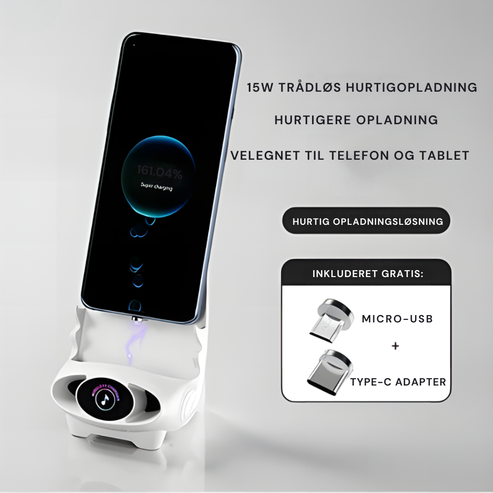 WirelessLounge™ | Smart Mini-Stol til Opladning og Underholdning