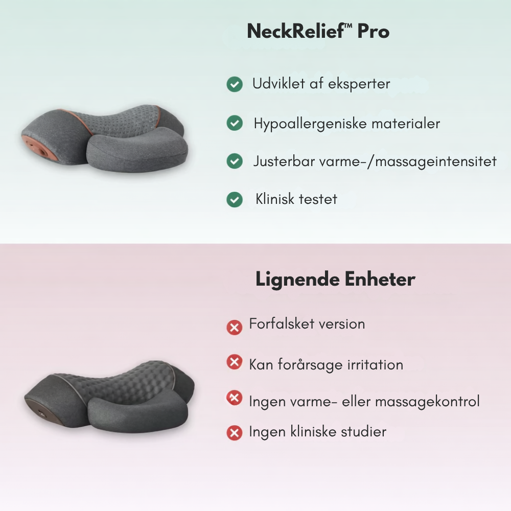 NeckRelief™ Pro | Vågn op med mindre smerte og mere ro