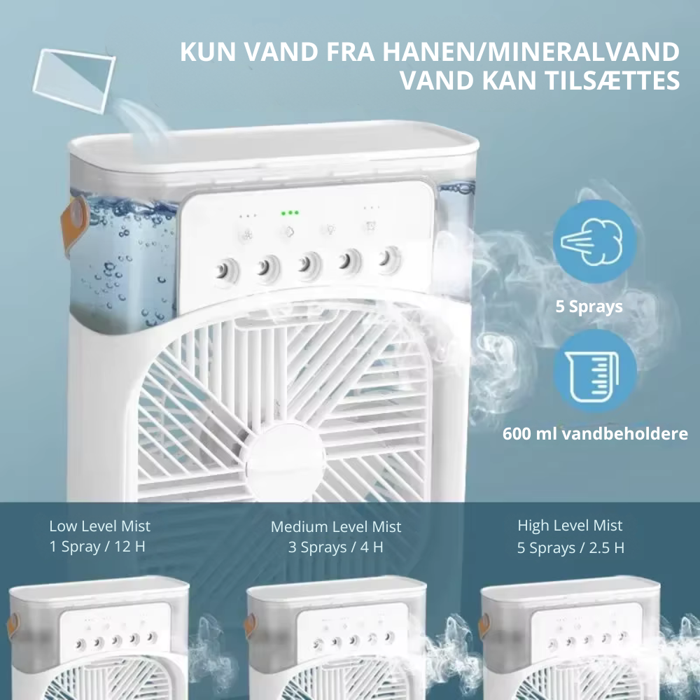 ProCooler™ | Bærbart klimaanlæg og luftfugter i ét