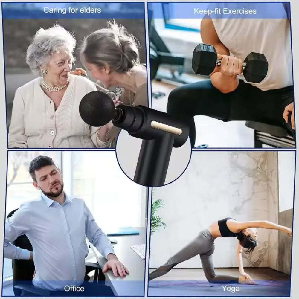ReliefMaster™ | Kraftig massagepistol til muskelrestitution og afslapning