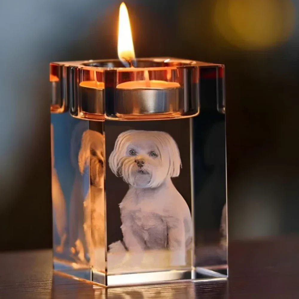 EternaLight™ | Kandelaber med personligt foto i glas