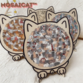 MosaiCat™ | Et kunstnerisk træpuslespil med katte i hver brik