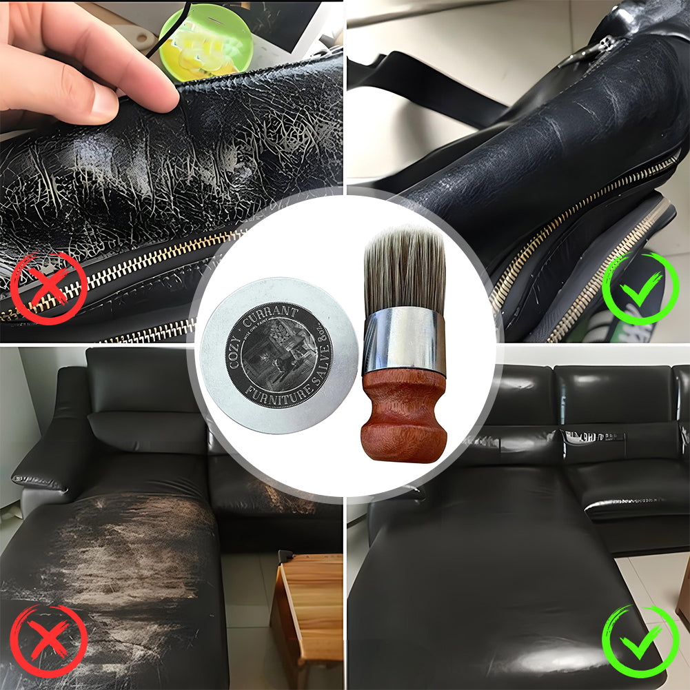 LeatherGlow™ | Læder- og Møbelreparationssalve + Applikatorbørste