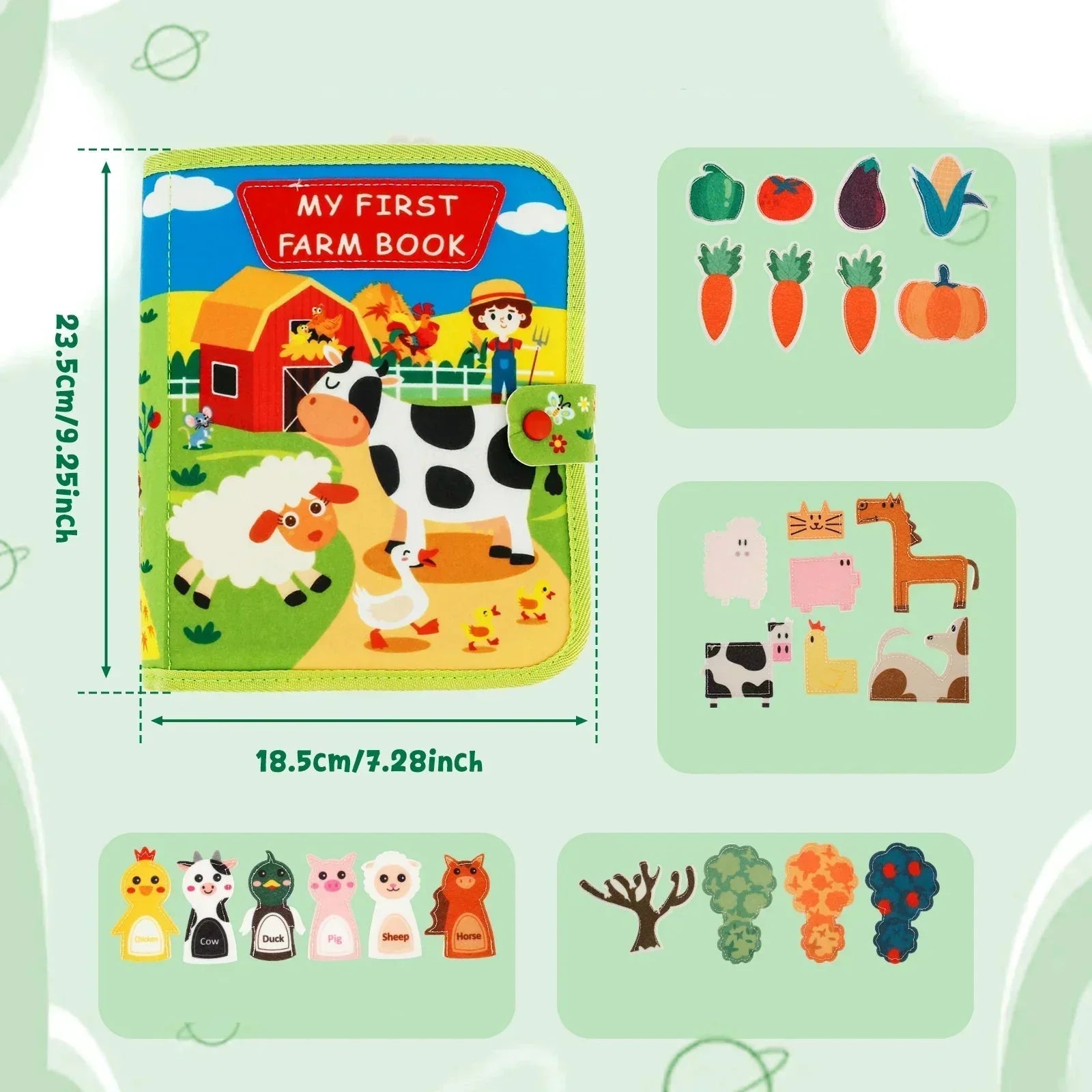 FarmPlay™ | Gør læring sjov med den perfekte bondegårdsbog for nysgerrige småbørn