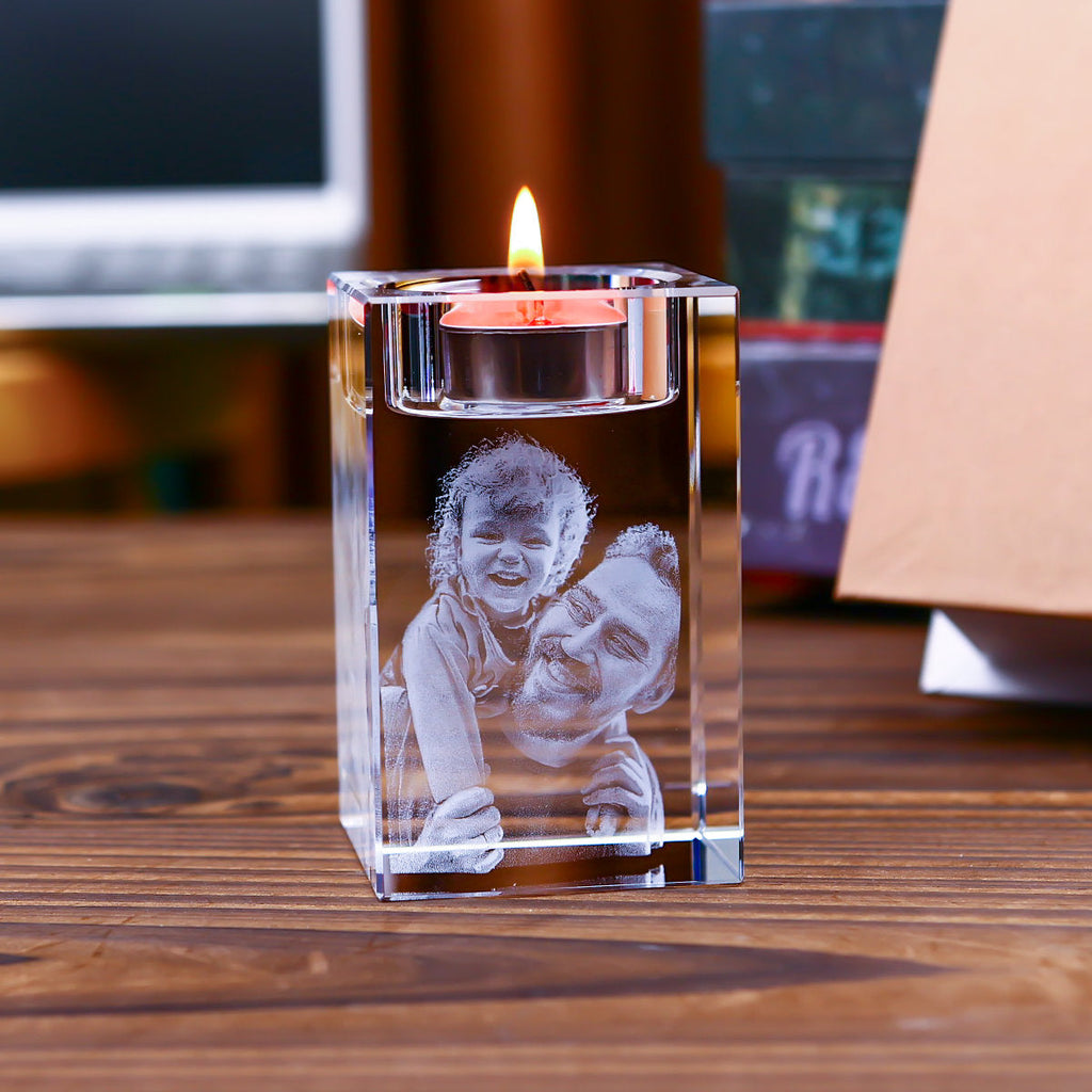 EternaLight™ | Kandelaber med personligt foto i glas