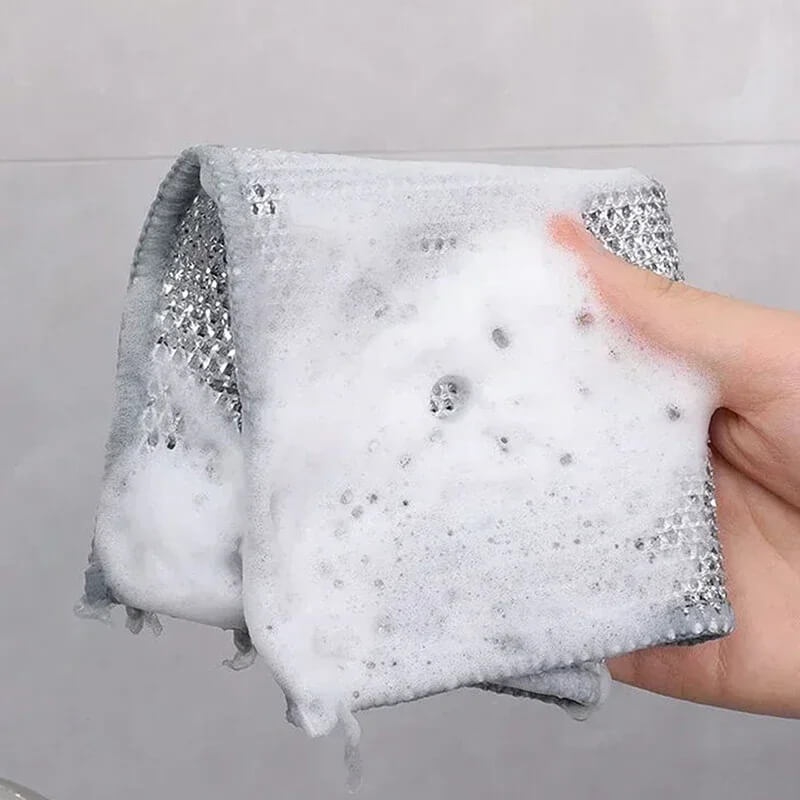 ScrubMaster™ (10-pack) | Multifunktionel Ståltrådsklud, Genanvendelig og Effektiv